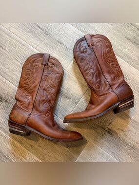 Code West Boots Men Size 8.5 M Brown Leather Cowboy Western
Shoes Style USA